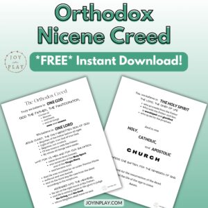 FREE Orthodox Nicene Creed Printable